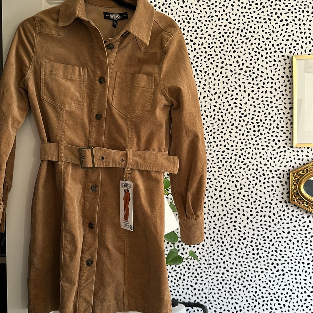 Corduroy mini dress
